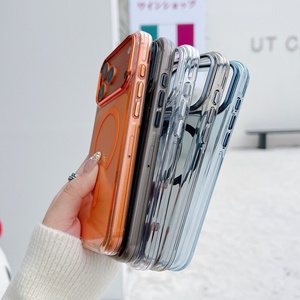 High quality plating <b>camera</b> crystal HD transparent magnetic phone case clear cover for <b>iPhone</b> 11 12 13 <b>14</b> 15 16 17Air - Product Image 3