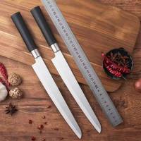 Couteau de chef pour sashimi et saumon, lame en acier 3Cr de 21,5 cm, manche en PP, angle de coupe de 60°, vente en gros