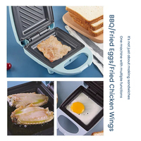 Máquina de Panel de sándwich eléctrico para el hogar, tostadora pequeña para hornear gofres para desayuno, cocina, postre