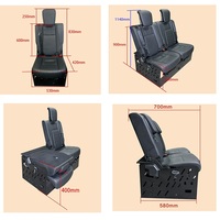 Lit double électrique en cuir Nappa imperméable de luxe LXRV pour camping-car/van/autocaravane/minibus/caravane/MPV