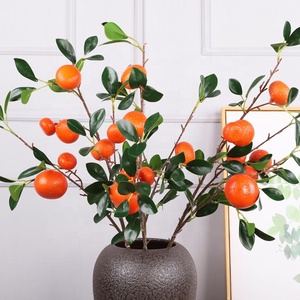 Qiaoqihao — <span class=keywords><strong>faux</strong></span> <span class=keywords><strong>Fruits</strong></span> décoratifs, 7 têtes par lot, artisanal, ongulaire Orange, pour la <span class=keywords><strong>décoration</strong></span> de la maison - Product Image 4