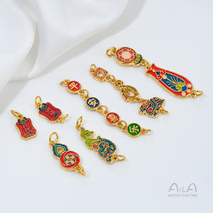 Sterke Kleur Behoud Oude Methode Zand Goud Verbrand Blauwe Kalebas Vrede En Vreugde Verlengde Ketting Trui Diy Hand Ketting - Product Image 3