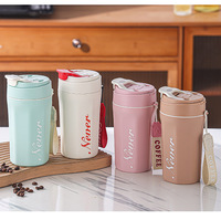 Tasse à café portable en verre double paroi de haute qualité, vente en gros pour étudiants et usage domestique