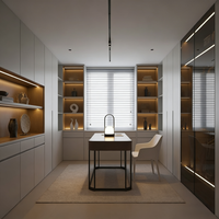 Meuble de rangement moderne en bois massif personnalisé avec tiroirs pour dressing et chambre à coucher