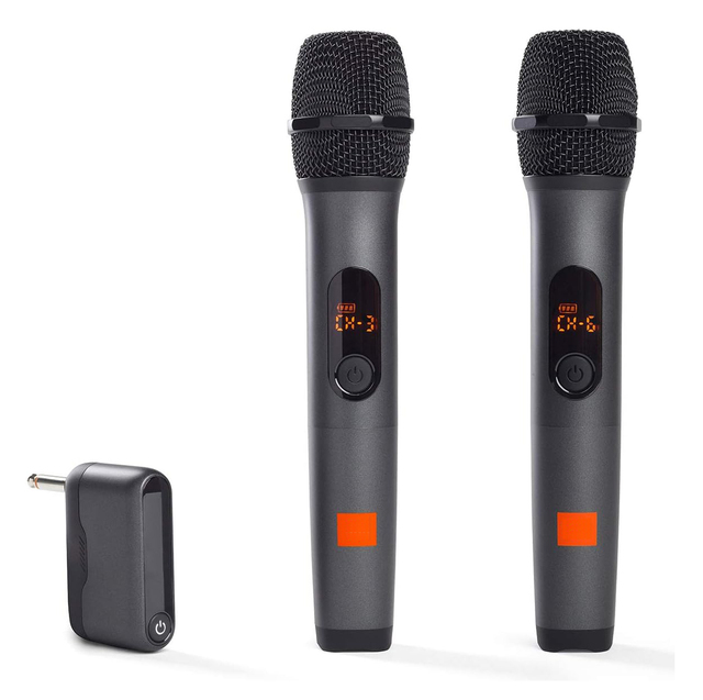 Professional High Quality Rechargeable 2-Channel UHF Wireless Dynamic Microphone System Dynamic Karaoke Mic for Singing