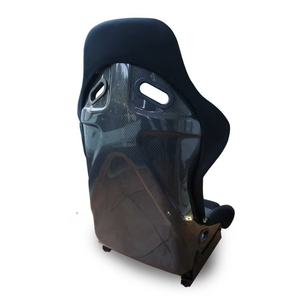 Sedili sportivi modificati MJ nero in fibra di carbonio nero velluto sedili da corsa di dimensioni Standard Non regolabili sedili avvolgenti per <span class=keywords><strong>auto</strong></span> - Product Image 5