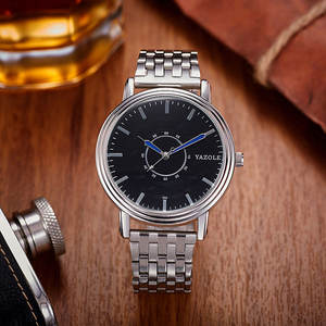 YAZOLE H 305-S Orologi da Polso Impermeabili per Uomo, Design Smart Watch, Vendita Calda, Cassa <span class=keywords><strong>Oro</strong></span> <span class=keywords><strong>Rosa</strong></span>, Orologi al Quarzo da Uomo - Product Image 5