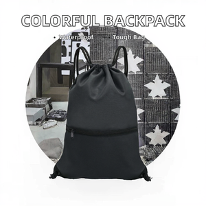 Great Number Colorful Polyester Lining Drawstring <b>Backpack</b> ZIPPER Waterproof Fashion In-Stock for Sports Customizable Logo - Product Image 2