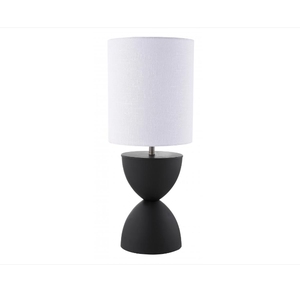 Lámpara de Mesa con Diseño de Hierro y Acabado Níquel Cepillado, Base Cuadrada con Puerto USB, para Mesita de Noche de Hotel - Product Image 2