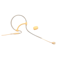 Panvotech Portable Mini filaire simple oreille scène visage Beige casque micro Microphone pour culte pasteur prédication