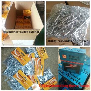 Remaches Ciegos de Aluminio DIN7337, Remache Ciego de Aluminio, Remaches Ciegos de 4.0x12.7 - Product Image 6