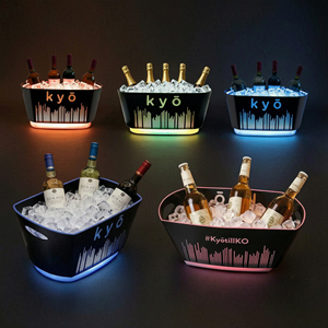 Cubo de hielo LED de gran capacidad de 36L, enfriador de champán recargable con luz RGB para bar, KTV, fiesta, discoteca - Product Image 3