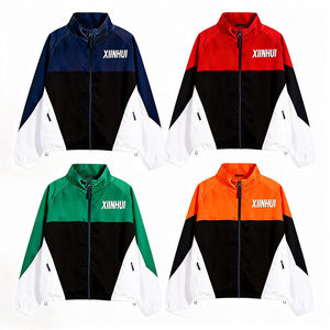 Chaqueta Cortavientos Personalizada con Logotipo para Hombre, Color Azul Marino, Estilo Techwear, Bloques de Color, Impermeable, Ligera, Informal, Deportiva, Tipo Bomber - Product Image 4