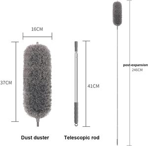 280cm có thể giặt Bụi Lau bụi <span class=keywords><strong>Telescopic</strong></span> hộ gia đình làm sạch Khăn lau bụi mở rộng Chenille Khăn lau bụi - Product Image 2