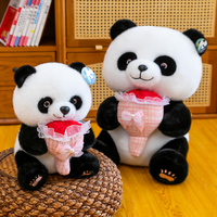 Peluche Panda Mignonne avec Bouquet de Roses, Jouet en Peluche Doux et Romantique, Vente en Gros et au Détail, Cadeau de la Saint-Valentin, Décoration d'Intérieur