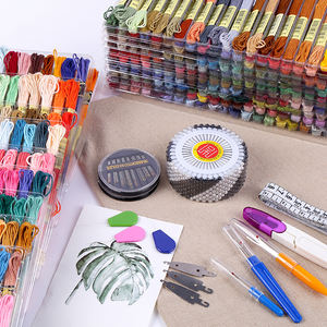 Kit de bobinas de hilo de bordar <span class=keywords><strong>para</strong></span> <span class=keywords><strong>principiantes</strong></span>, herramientas de costura cruzada, organizador de hilo de bordar - Product Image 2