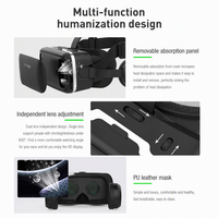 Casque VR intelligent pour jeux mobiles immersifs, distance interpupillaire réglable, boîte VR 3D 360 °   Boîte VR à large champ de vision pour une expérience cinématographique
