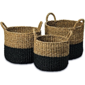 Cesta Premium de Seagrass Natural Tejida a Mano para Sala de Estar, Organizador de Lavandería, Venta al por Mayor, Exportación, Alta Calidad, a Granel - Product Image 1