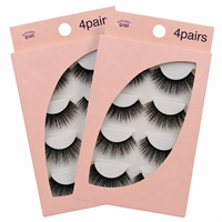 Boîte d'emballage en papier pour cils artificiels avec fenêtre, personnalisable en gros, pour marque de maquillage