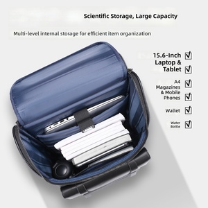 Sac à dos pour ordinateur portable en polyester grande capacité pour homme, fermeture éclair, léger, imperméable, décontracté, pour les trajets quotidiens et les voyages - Product Image 5