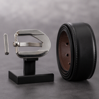 Boucles de ceinture pour hommes d'affaires, logo gravé sur mesure, alliage de zinc, métal résistant à la rouille, anti-rayures, pour ceinture en cuir