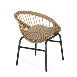 Pérgola Moderna con Estructura de Cesta Marrón Claro, Componente de Asiento, Accesorio para Gazebo/Pabellón para Todo Clima, <span class=keywords><strong>Kit</strong></span> de Unidad con Estructura Metálica - Product Image 4
