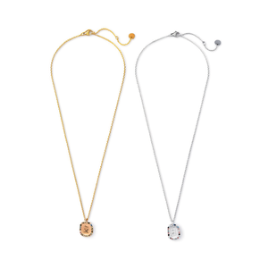 Collar con Colgante Angelina B, Oro, Plata, Acero Inoxidable, Cadena de Serpiente Minimalista, Circonita Cúbica, Uso Diario, Unisex, Regalo - Product Image 1