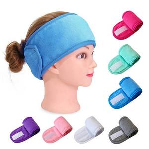 Logo personnalisé Bandeau velcro de haute qualité pour les femmes respirant beauté nettoyage du visage bandeau accessoires de cheveux - Product Image 1
