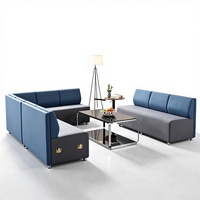 Juego de Sofás Chesterfield Modernos con Cubierta de Cuero PU, Mesa de Centro para Café y Té, Muebles de Salón con Detalles en Vidrio y Metal, Superficie de Mármol