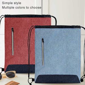 Custom Printed Logo Waterproof Polyester Drawstring Bag Reusable <b>Nylon</b> Gym Sports Drawstring <b>Backpack</b> for Kids Factory Price - Product Image 4