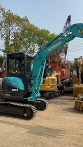 Mini-excavatrice sur chenilles d'occasion Kobelco SK35, très demandée, stock d'origine Japon, prix bas, Shanghai, avec godet de 3m, boîte de vitesses, moteur et pompe - Product Image 5