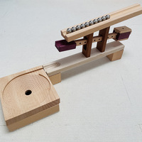 Machine à marbre en bois vente en gros éducation précoce jeu de piste d'enroulement de course de marbre jouets de course de balle colorée pour enfant