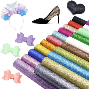 Chunky Glitter <span class=keywords><strong>material</strong></span> de tela de piel sintética se puede utilizar <span class=keywords><strong>para</strong></span> <span class=keywords><strong>hacer</strong></span> <span class=keywords><strong>zapatos</strong></span> muestra gratis vestido de tela con purpurina - Product Image 3