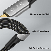 Cable de Datos USB Tipo-C de Función Completa con Chip E-marker, Conector Chapado en Oro, Carga Rápida USB4 de 240W 5A y 40Gbps para Computadora
