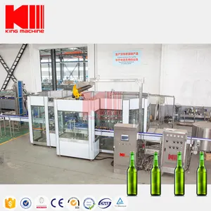 The 8 Heads Stainless Steel Beer Bottle Filling Machine Washing And Filling Capping 3 In 1 For Glass Bottle
