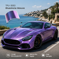 Film de protection de peinture automobile Moben, résistant aux intempéries, auto-réparant instantané, violet, en TPU, pour carrosserie, PPF, changeant de couleur