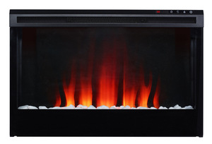 Panel plano con diseño de vidrio, inserto de chimenea de llama artificial, chimenea eléctrica decorativa con luz LED - Product Image 2