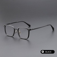 Nouveautés 0090 : Monture de lunettes rétro en acétate et titane de haute qualité pour lunettes optiques – Vente en gros de haute qualité
