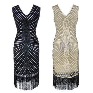 Buy In Bulk Art Deco Dresses 1920s Polyester Beaded Sequin | Alibaba.com