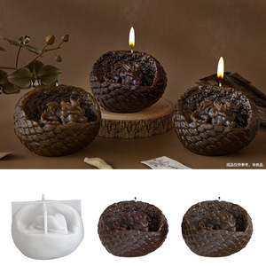 KY DIY Baby Dinosaur Eggs Broken Shell Dinosaur Cub Mold Epoxy <strong>Dragon</strong> Egg Mold for Cake Decoration - Product Image 2