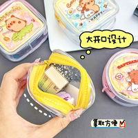 Capybara Quicksand Mini porte-monnaie portable PVC Laser dégradé changement de couleur sac de rangement