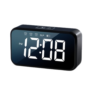 Petit réveil numérique LED Surface miroir avec grande lettre <span class=keywords><strong>calendrier</strong></span> numérique du jour réveil 9 pouces <span class=keywords><strong>pour</strong></span> les personnes âgées mémoire perdue - Product Image 1