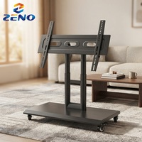 حامل تلفزيون زينو شديد التحمل مع نظام إدارة الكابلات، متوافق مع VESA 600x400، مناسب للتلفزيونات من 32 إلى 75 بوصة، للوحات الإعلانات الرقمية