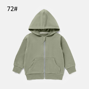 थोक ठोस लंबी आस्तीन कार्बनिक कपास स्पैन्डेक्स फ्रेंच टेरी जिपर कपड़े - Product Image 6