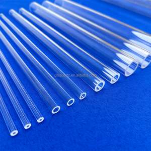 GLS tabung Quartz transparan panjang kustom mulus pemoles penggulung presisi kapiler Quartz kualitas optik bening - Product Image 6