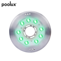 Projecteur LED submersible DMX IP68 27W 36W RGB 3-en-1 avec buses, anneau lumineux LED pour piscine et fontaine