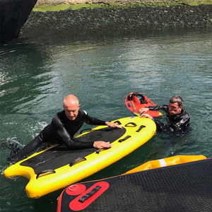 Tabla de rescate inflable SUP en oferta, superficie antideslizante para rescate acuático de emergencia en aguas abiertas con moto acuática - Product Image 1