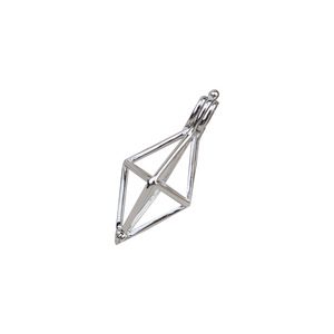 Pendentif en argent S925 avec diamants pour femmes, cage personnalisée, trous DIY, accessoire pour perles, support vide 1819, bijoux en or, matériau principal - Product Image 5