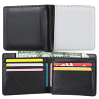 Portefeuille à sublimation double face de haute qualité 2d Portefeuille à sublimation en cuir Pu vierge Etui à portefeuille pour femme Portefeuille pour enfant homme