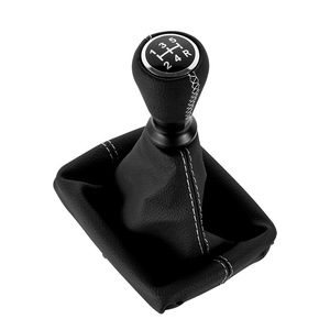 Poignée de levier de vitesses en cuir pour Peugeot 206 406, 5 vitesses, ergonomique - Product Image 1
